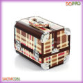 Warm Check Prnting Medium Size Combination Lock Cosmetic Case (SACMC031)